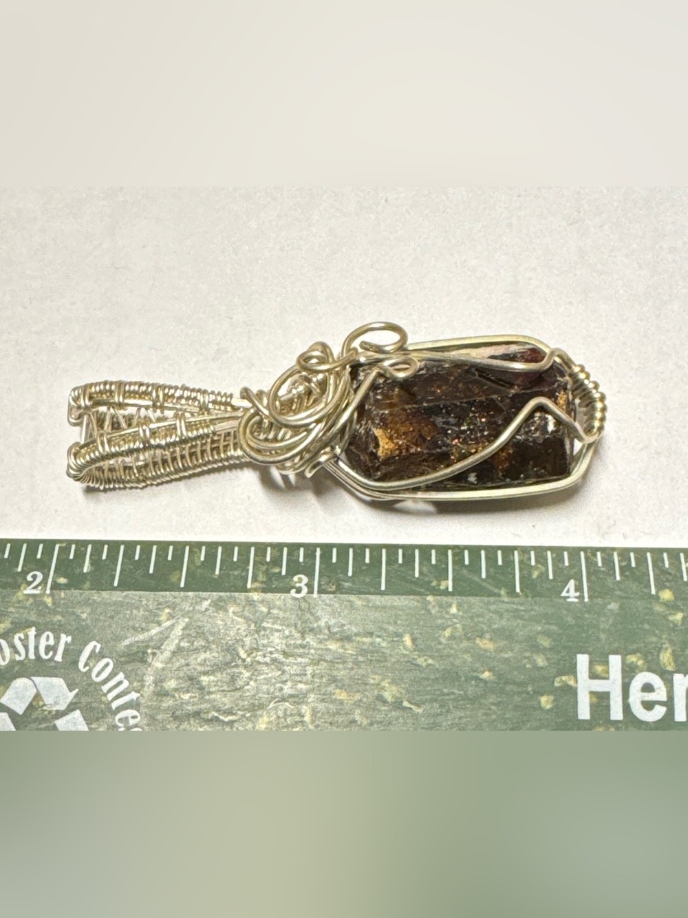 Beautiful Root Beer Quartz (Rough-Not Polished) Pendant w/Sterling Silver Wrap